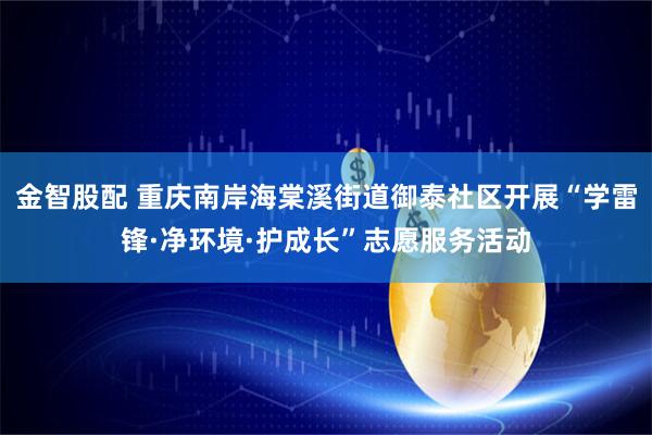金智股配 重庆南岸海棠溪街道御泰社区开展“学雷锋·净环境·护成长”志愿服务活动
